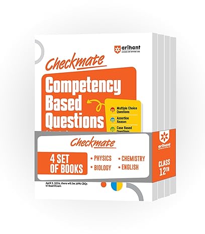 Checkmate Series for Class 12| Competency Based Questions for Physics, Chemistry, Biology and English Core|Boards 2025 (Set of 4 Books)
